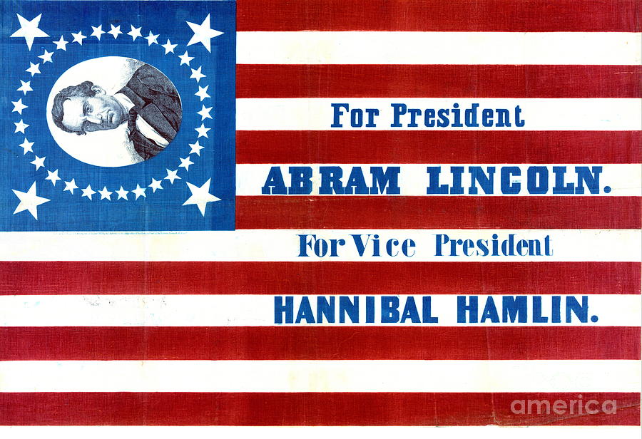 Abraham Lincoln Presidential Campaign Flag 1860 Photograph by Padre Art