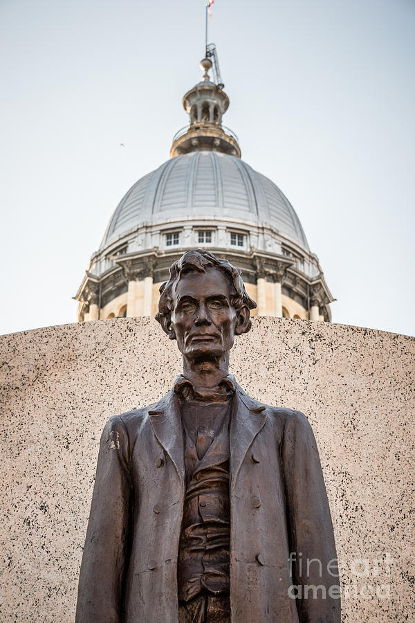 Abraham Lincoln Statue At Illinois State Capitol Photograph