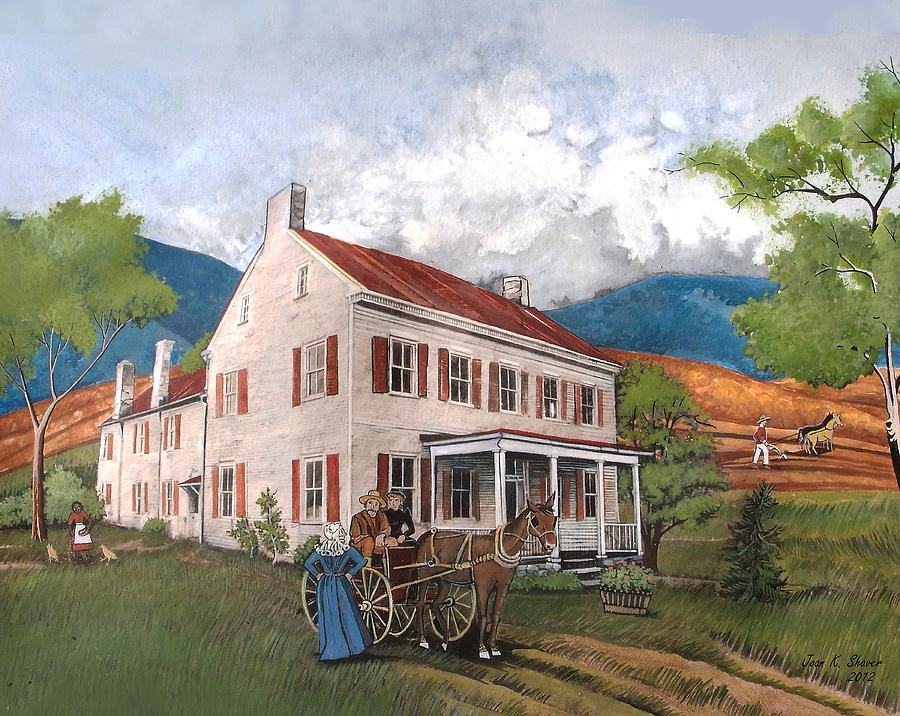 Abraham Lincoln Painting - Abraham Lincolns Ancesteral Home by Joan Shaver