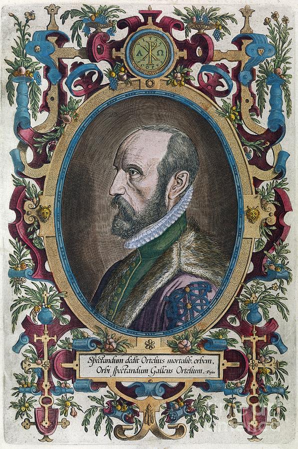 Map Photograph - Abraham Ortelius, Dutch Cartographer by Middle Temple Library