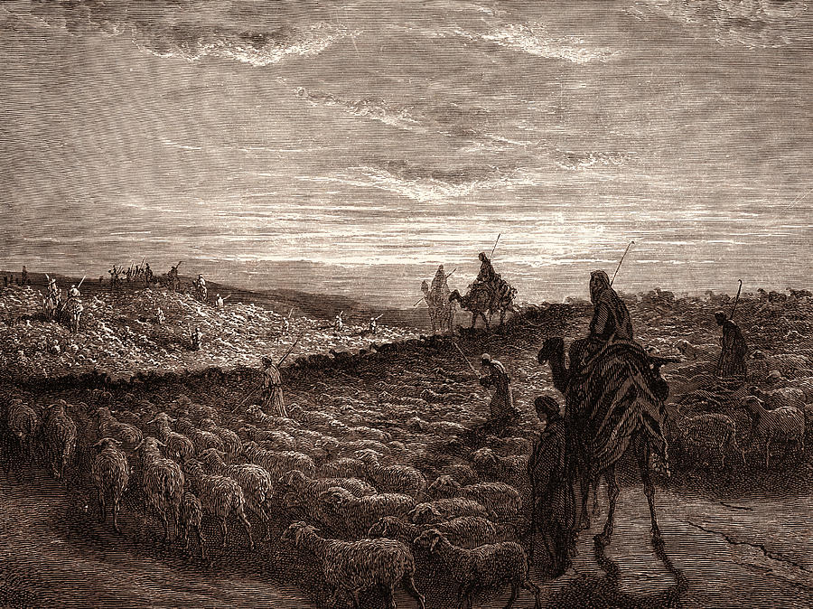 Abram, Abraham, Journeying Into The Land Of Canaan Drawing by Litz ...