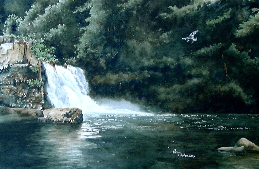 Tree Painting - Abrams Falls by Penny Johnson