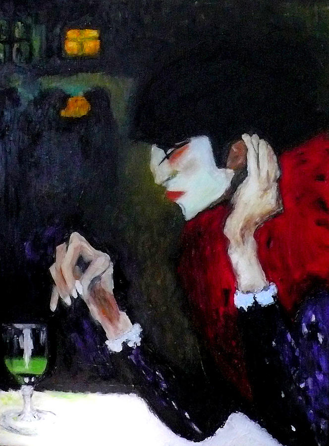 Absinthe Drinker After Picasso Painting by Katy Hawk