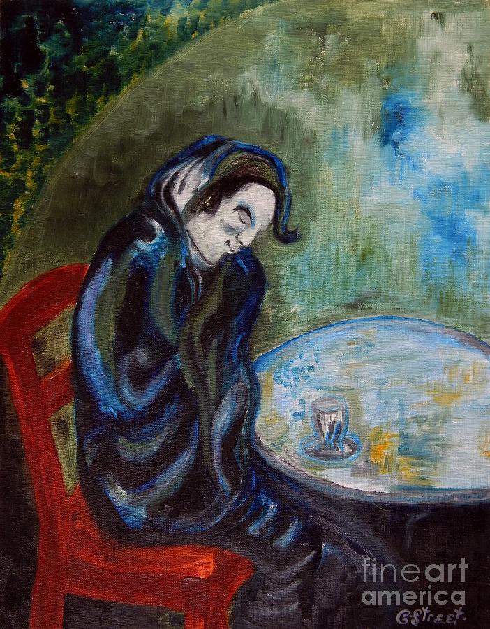 Absinthe Drinker after Picasso #2 Painting by Caroline Street