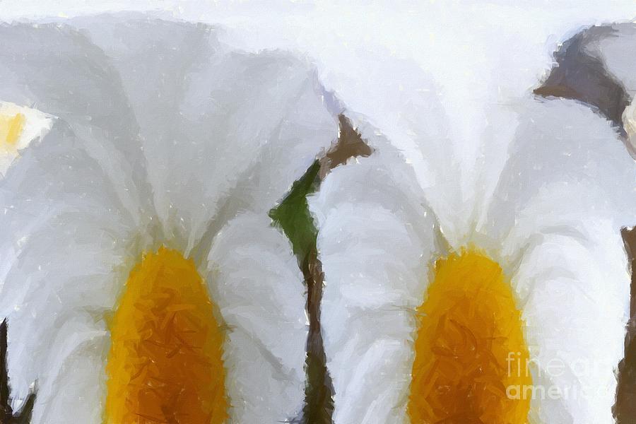 Daisy Painting - Abstract 123 by Barbara A Griffin