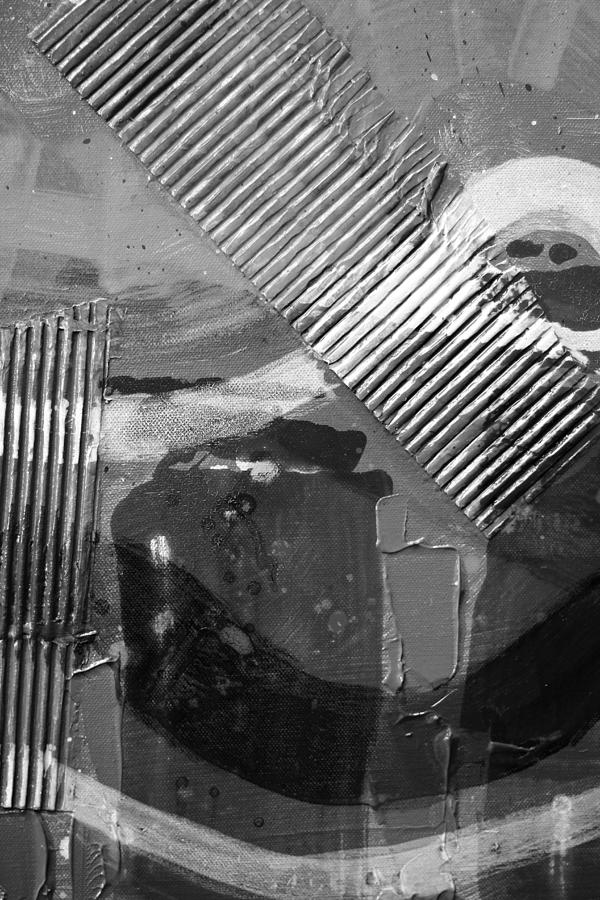 Abstract Painting - Abstract  19614 cropped VI   greyscale by John  Nolan