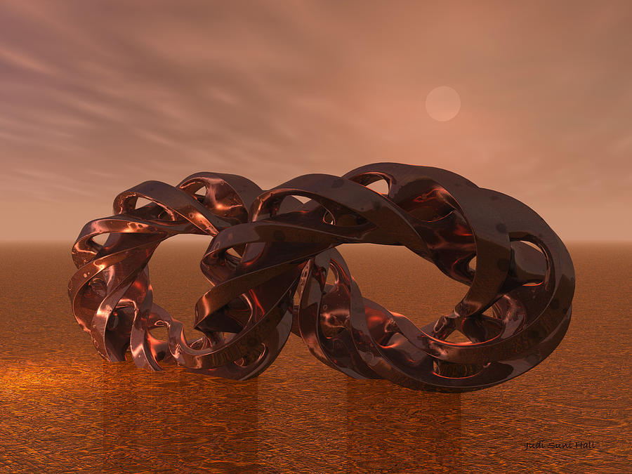 Abstract 331 a 3D Copper Sculpture Digital Art by Judi Suni Hall