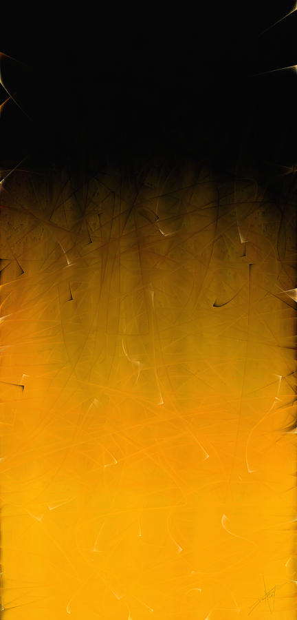Yellow Painting - Abstract 7214 by Daniel Mowry