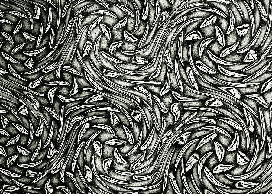 Abstract Aluminum - Black and White Photograph by Bill Kesler