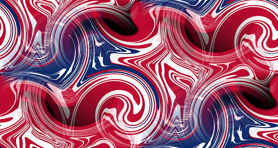 Abstract Digital Art - Abstract American Flag by Ron Hedges