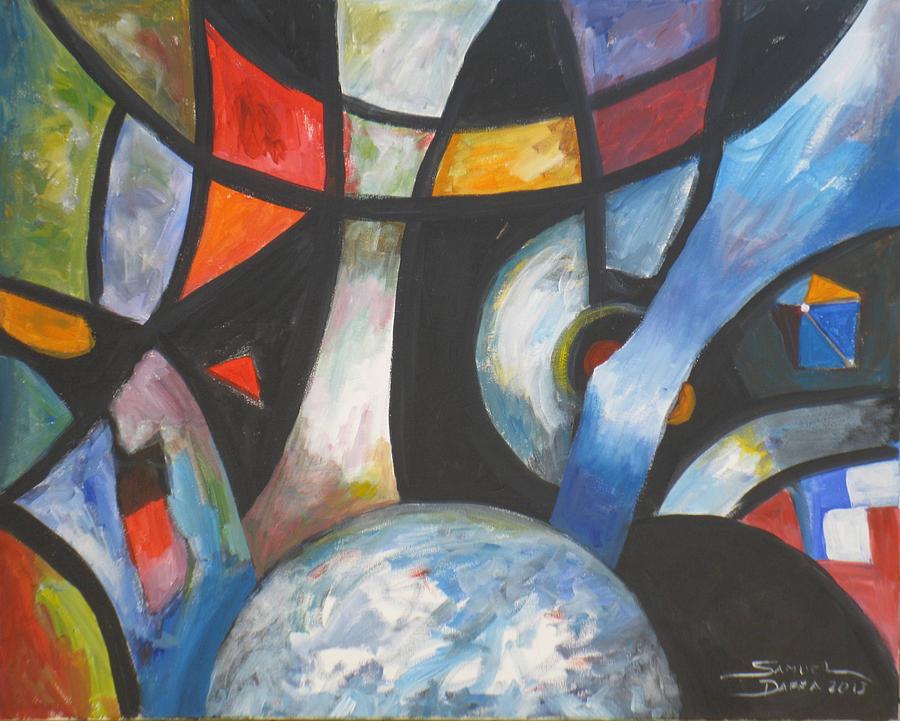 Abstract and the World Painting by Samuel Daffa