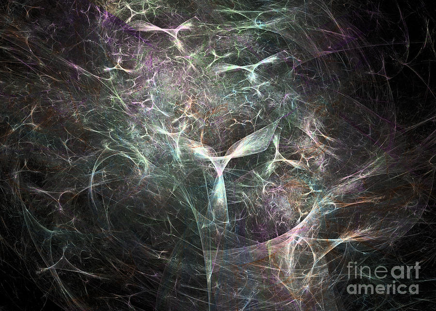 Abstract Angels White landscape Digital Art by Russell Kightley