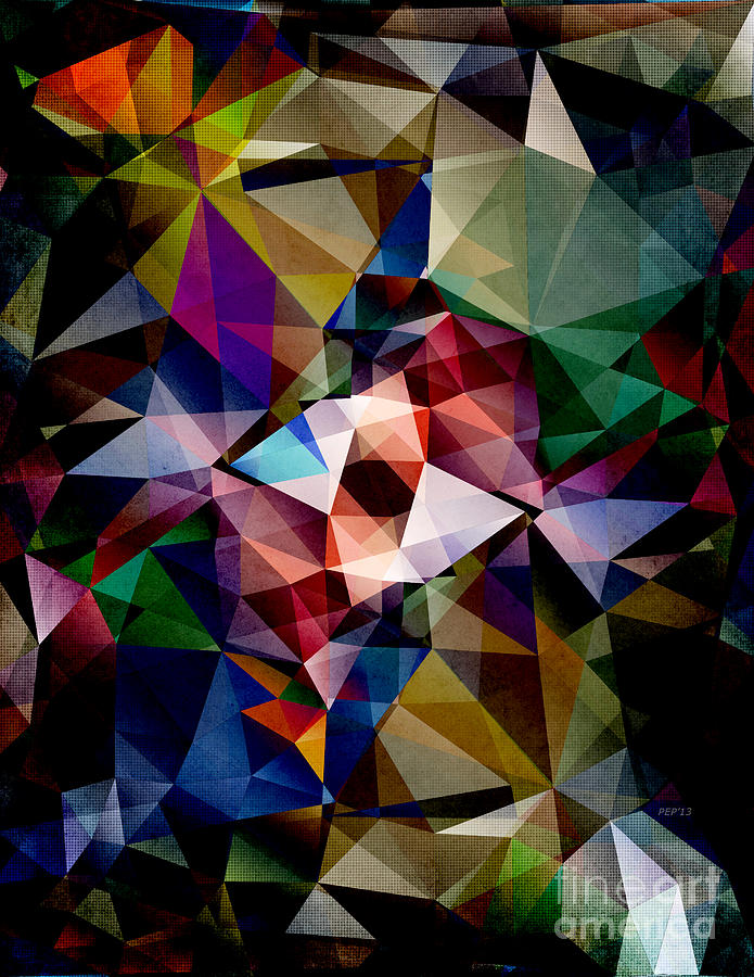 Abstract Angles of Color Digital Art by Phil Perkins