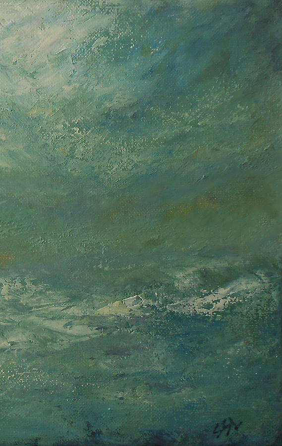 Abstract Aquamarine 2 Painting by Jane See