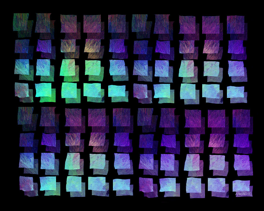 Abstract Digital Art - abstract - art- Floating Squares by Ann Powell