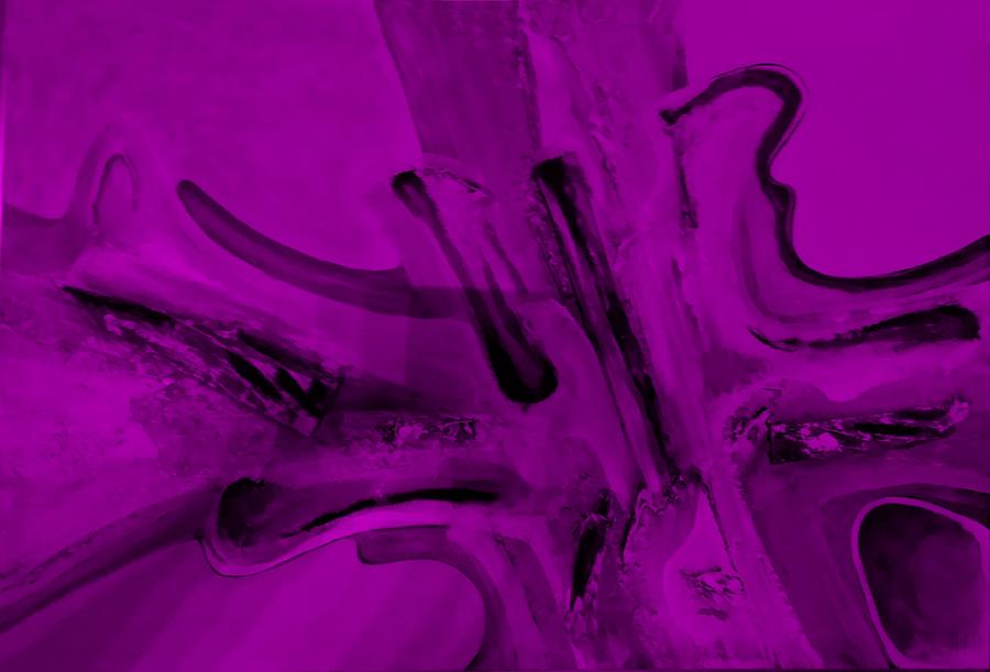 Abstract Art Purple Painting by Rob Hans