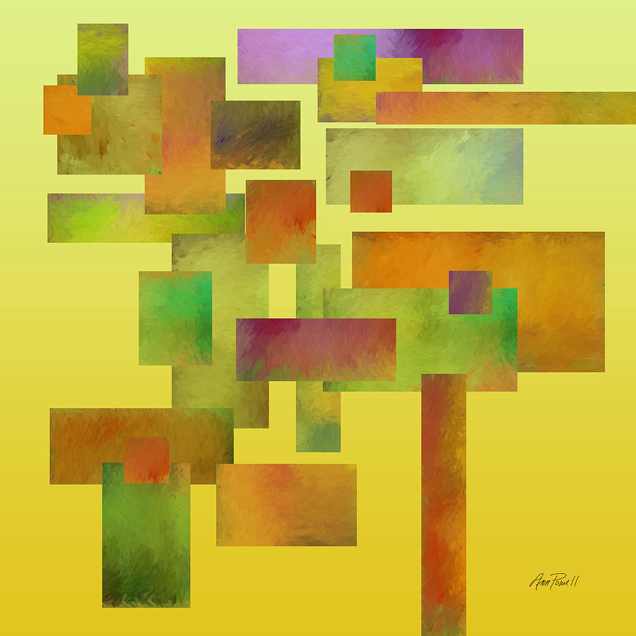 abstract-art- Squares Collage Three Digital Art by Ann Powell