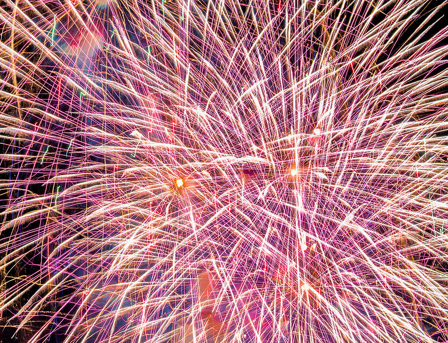 Abstract Background Created From Fireworks Photograph by Ami Parikh