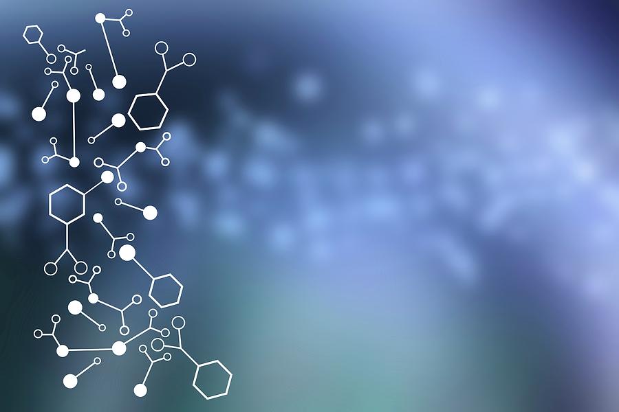Abstract Background With Molecule Icons Photograph by Alfred Pasieka/science Photo Library
