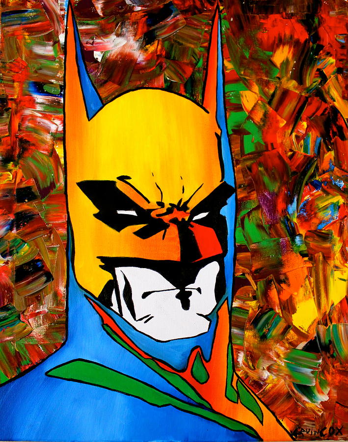 Abstract Bat Painting by Cevin Cox