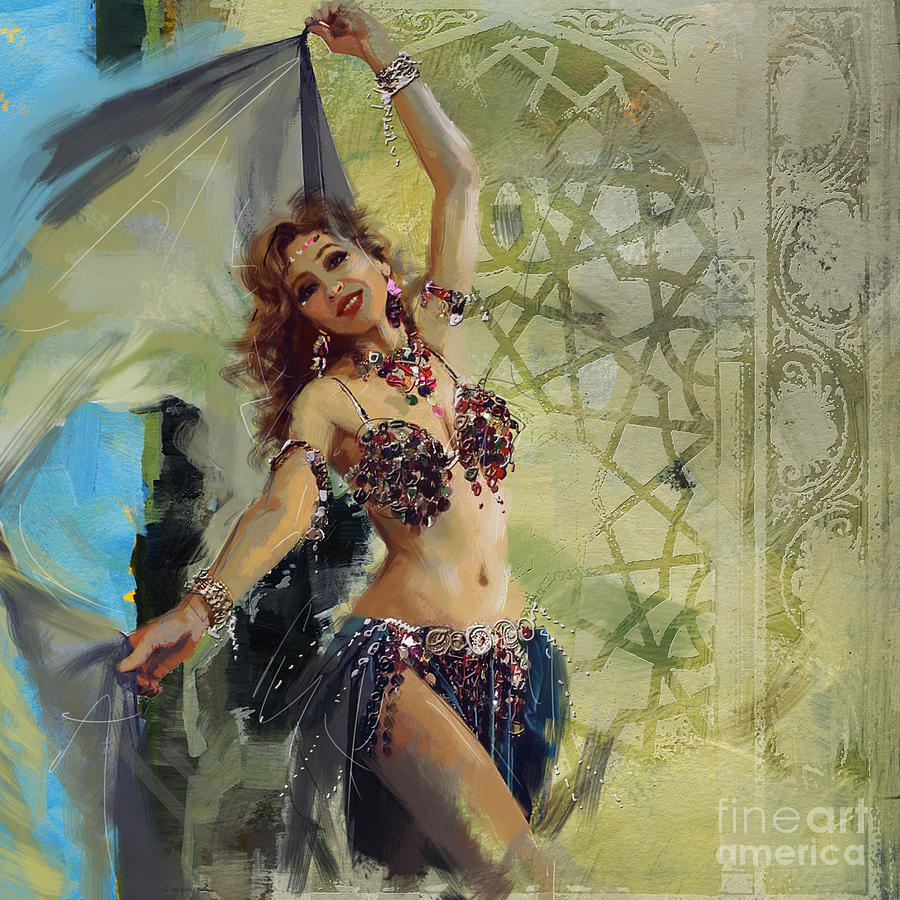 Abstract Belly Dancer 1 Painting by Mahnoor Shah