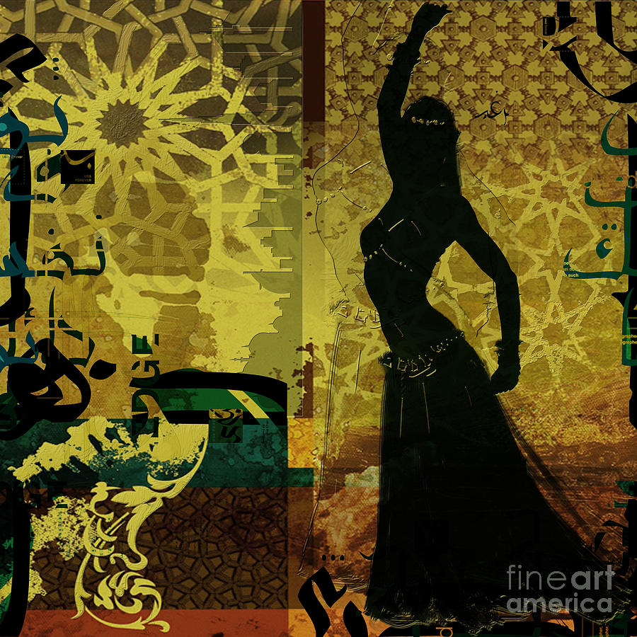 Abstract Belly Dancer 11 Painting by Mahnoor Shah