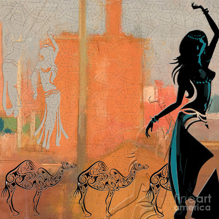 Abstract Belly Dancer 4 Painting by Mahnoor Shah