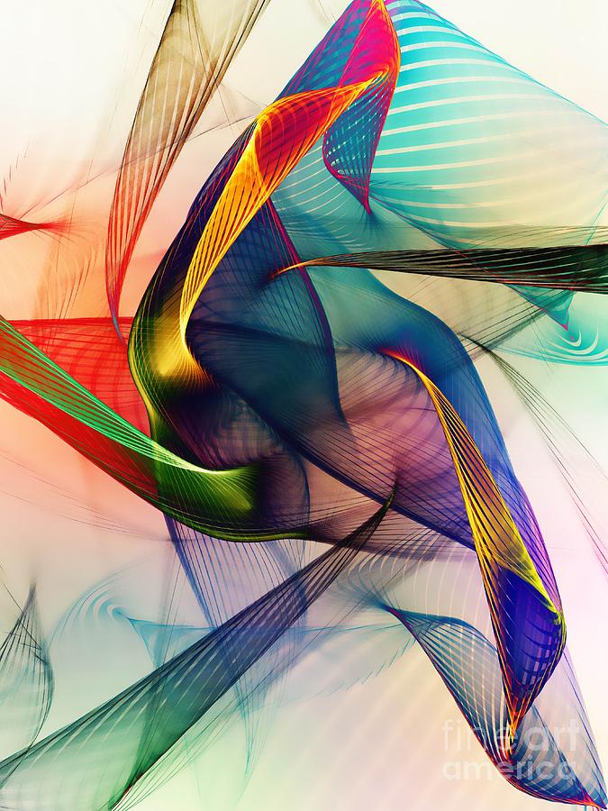 Abstract Digital Art - Abstract Bird by Klara Acel