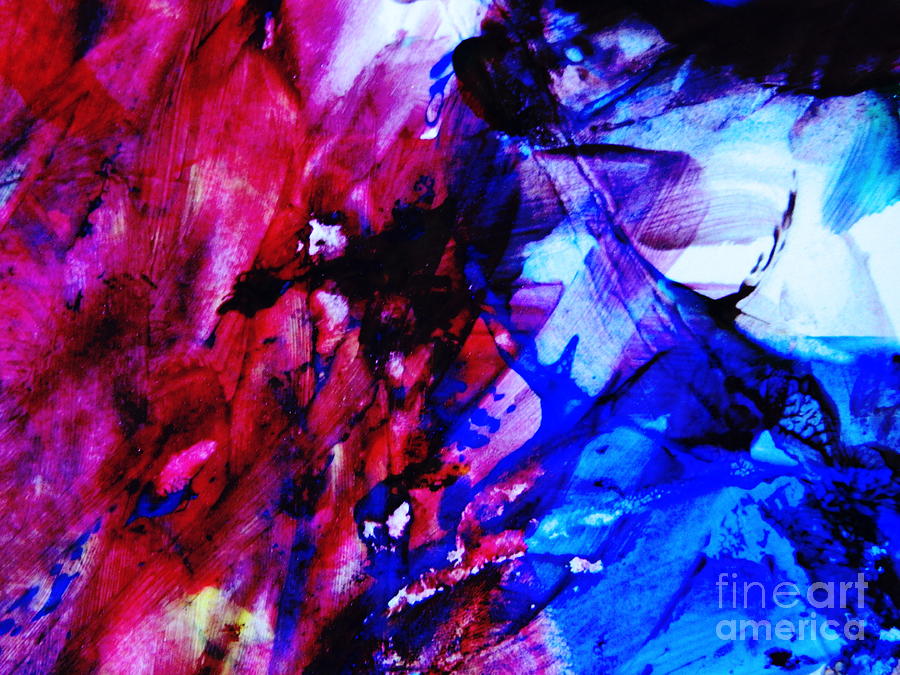 Abstract Photograph - Abstract Blue and Pink Festival by Andrea Anderegg