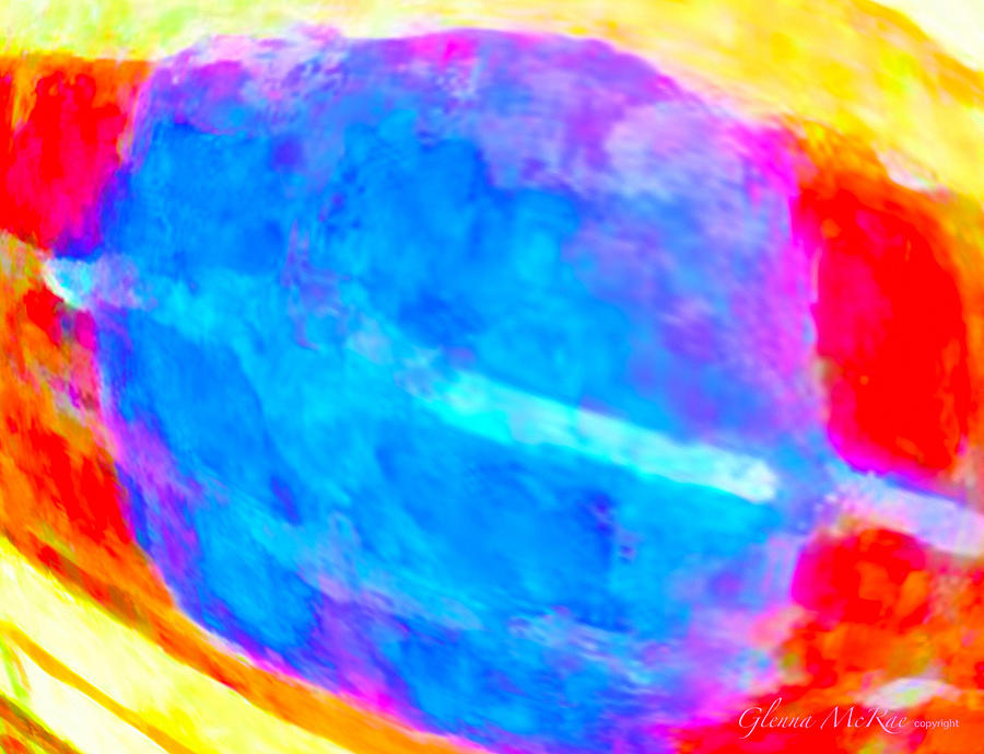 Abstract Painting - Abstract Blue Dwarf by Glenna McRae