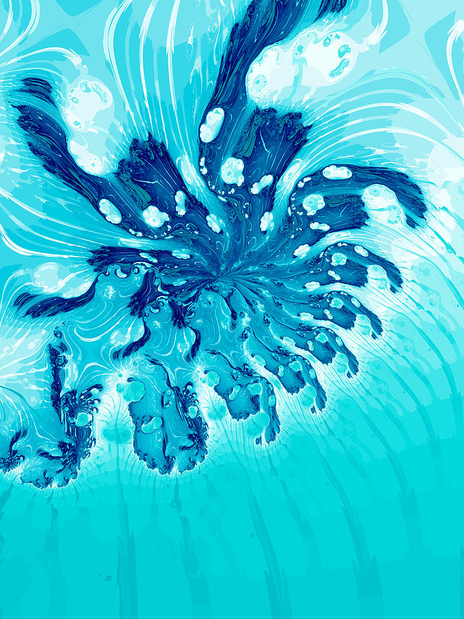 Abstract Blue Digital Art by Gabiw Art