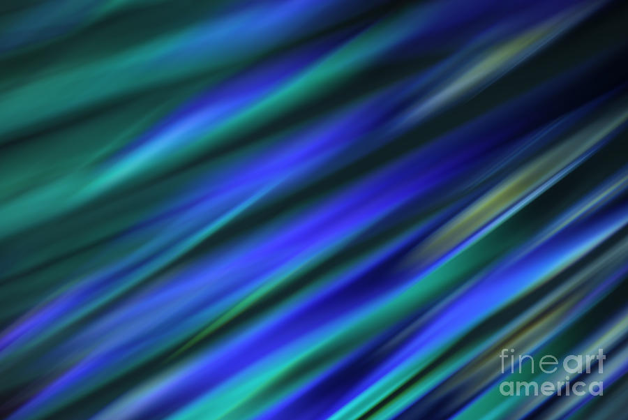 Abstract Blue Green Diagonal Blur Photograph by Marvin Spates