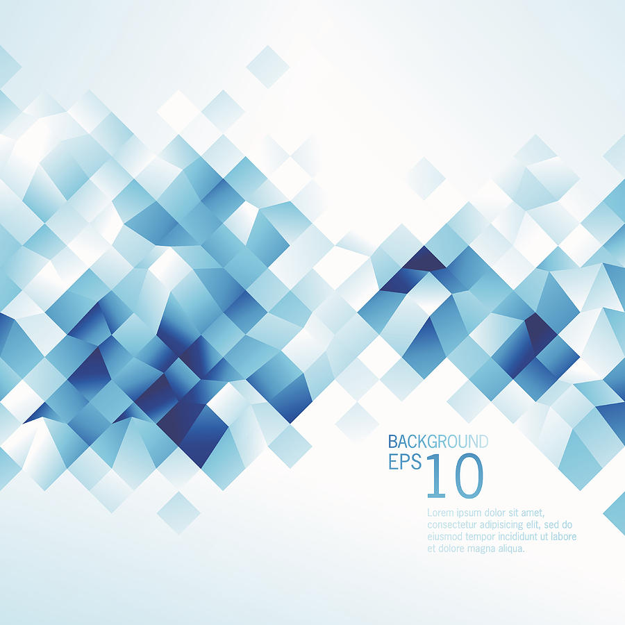 Abstract Blue Low Poly Background Drawing by Buildup