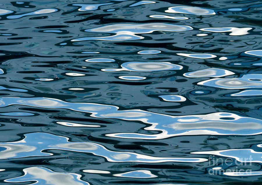 Abstract Blue Water Ripples Photograph