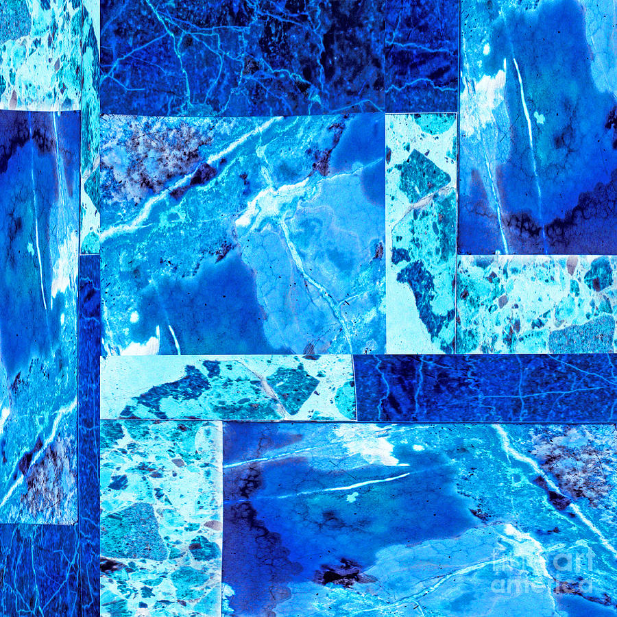 Shades Of Blue Photograph - Abstract Blues Squared by Regina Geoghan