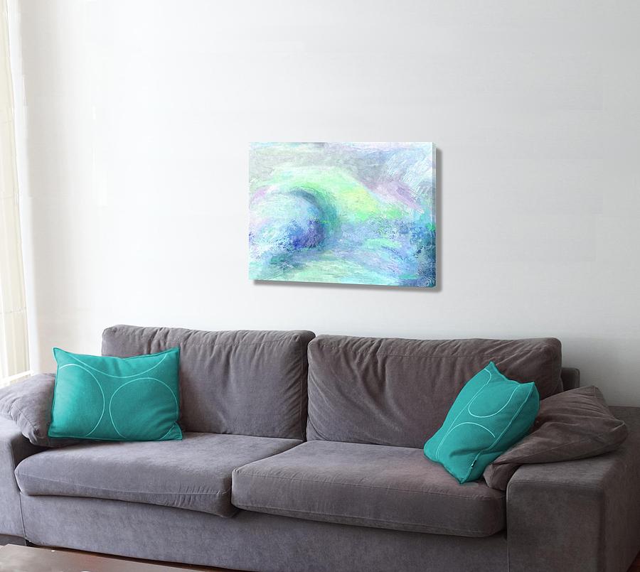 Abstract Painting - Abstract Breaking Wave on the Wall by Stephen Jorgensen