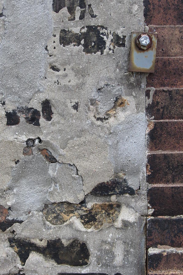 Abstract Brick and Plaster Photograph by Anita Burgermeister
