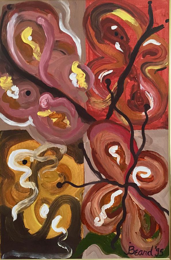 Abstract Painting - Abstract Butterflies  by Jodye Beard-Brown