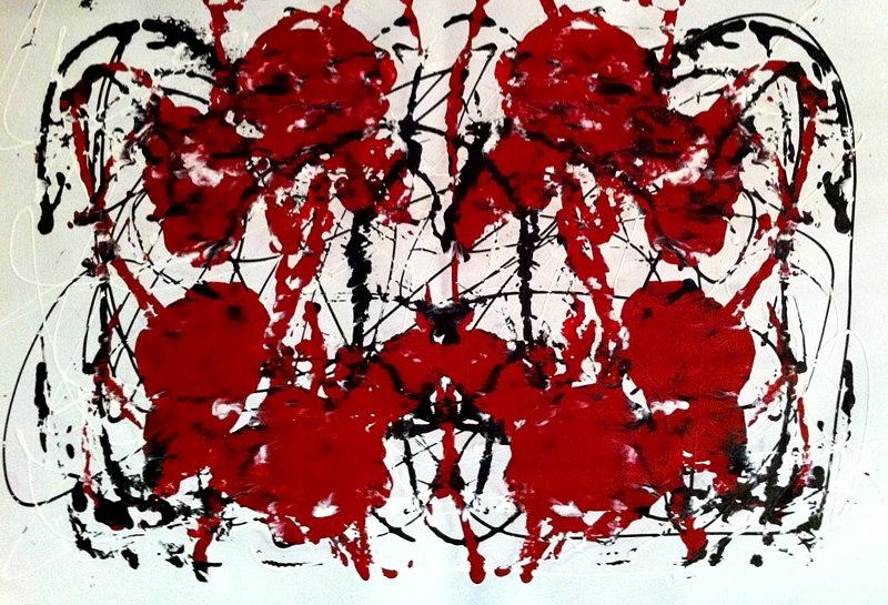 Abstract Painting - Abstract Butterfly  by Vanessa Carpenter