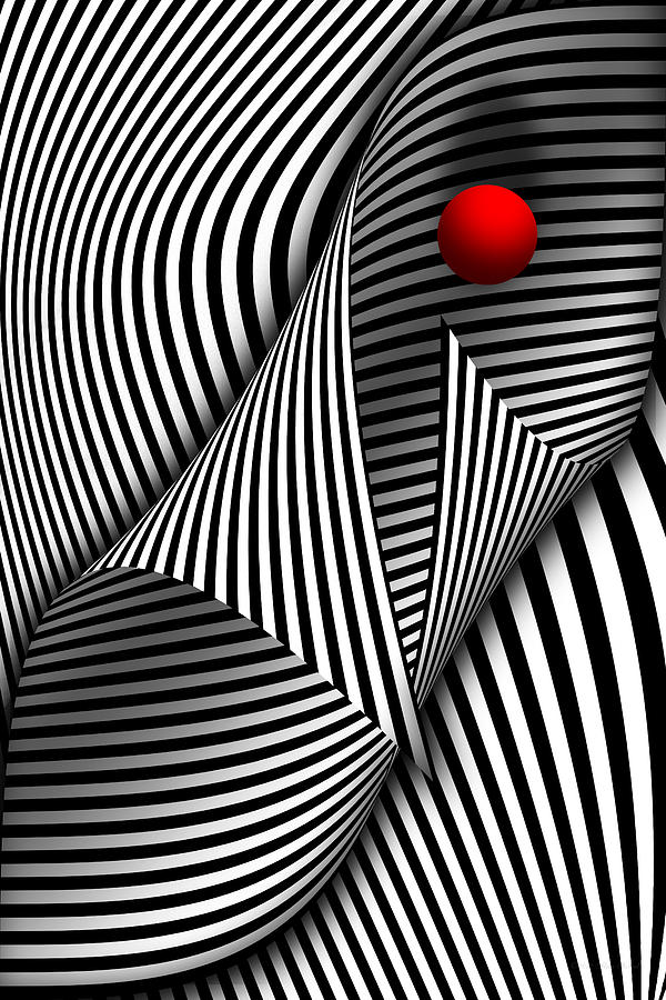 Abstract - Catch the red ball Digital Art by Mike Savad