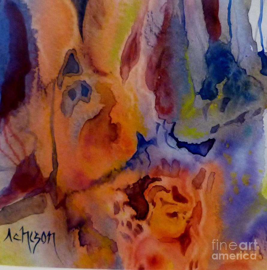 Abstract Cave Painting by Donna Acheson-Juillet