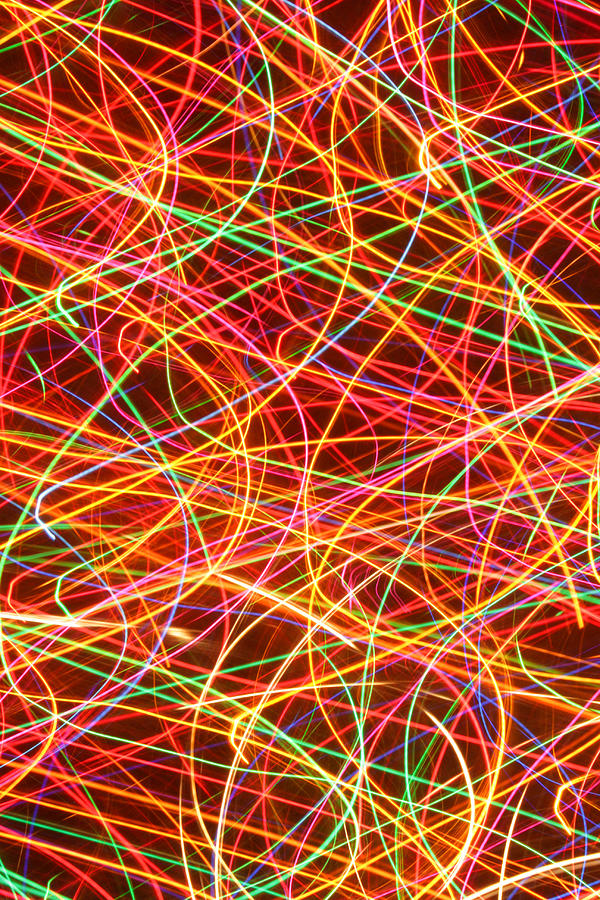 Abstract Christmas Lights Photograph by Barbara West