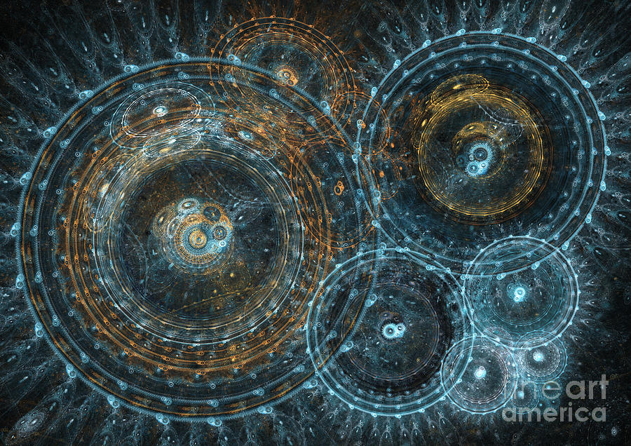 Abstract Digital Art - Abstract circle fractal by Martin Capek
