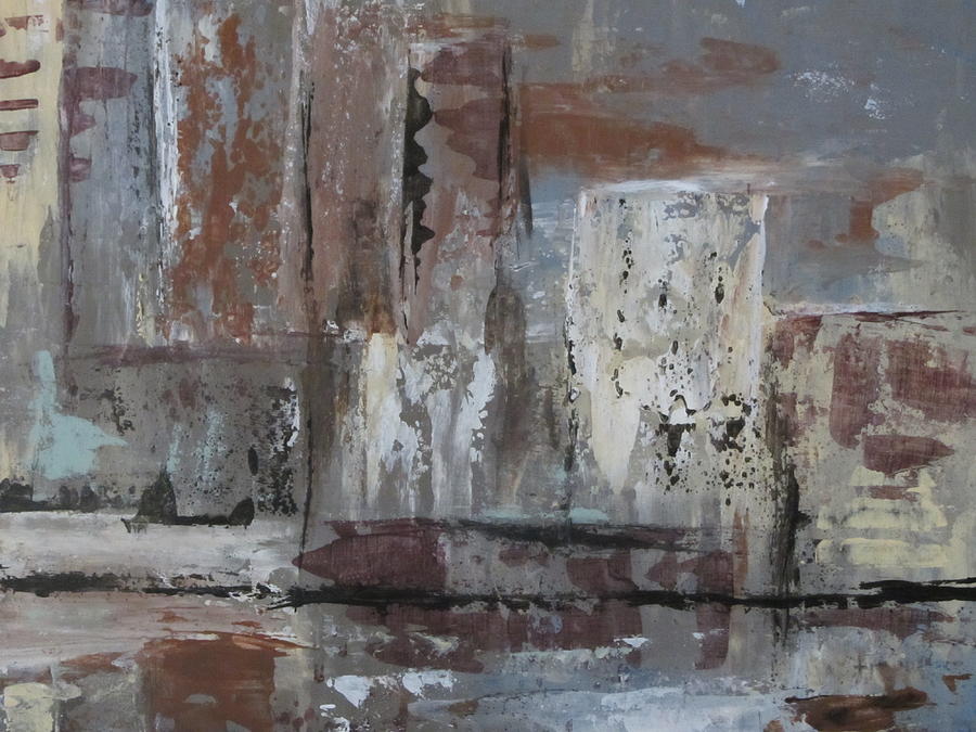 Abstract City Close Up 2 Painting by Anita Burgermeister