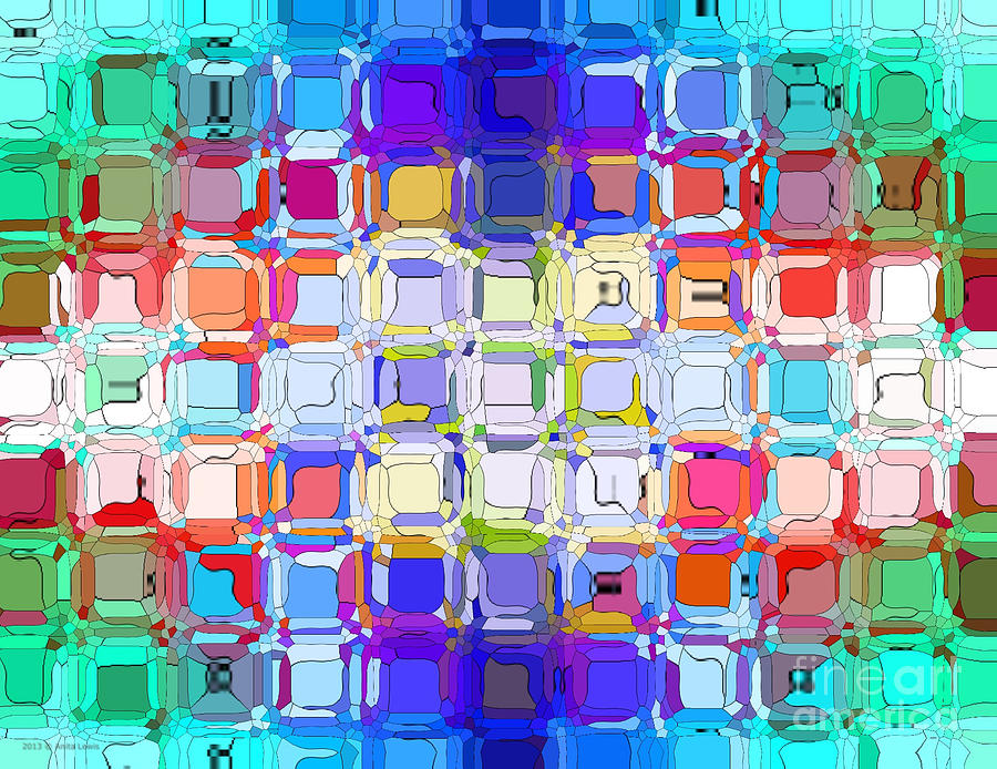 Abstract Color Blocks Digital Art by Anita Lewis