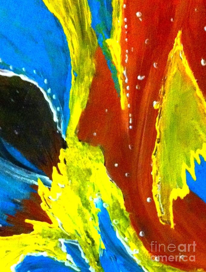 Abstract Color Burst Painting by Saundra Myles