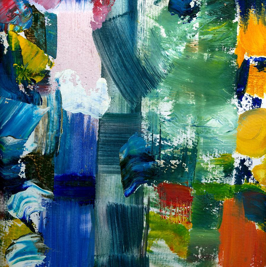 Abstract Color Relationships lll Painting by Michelle Calkins