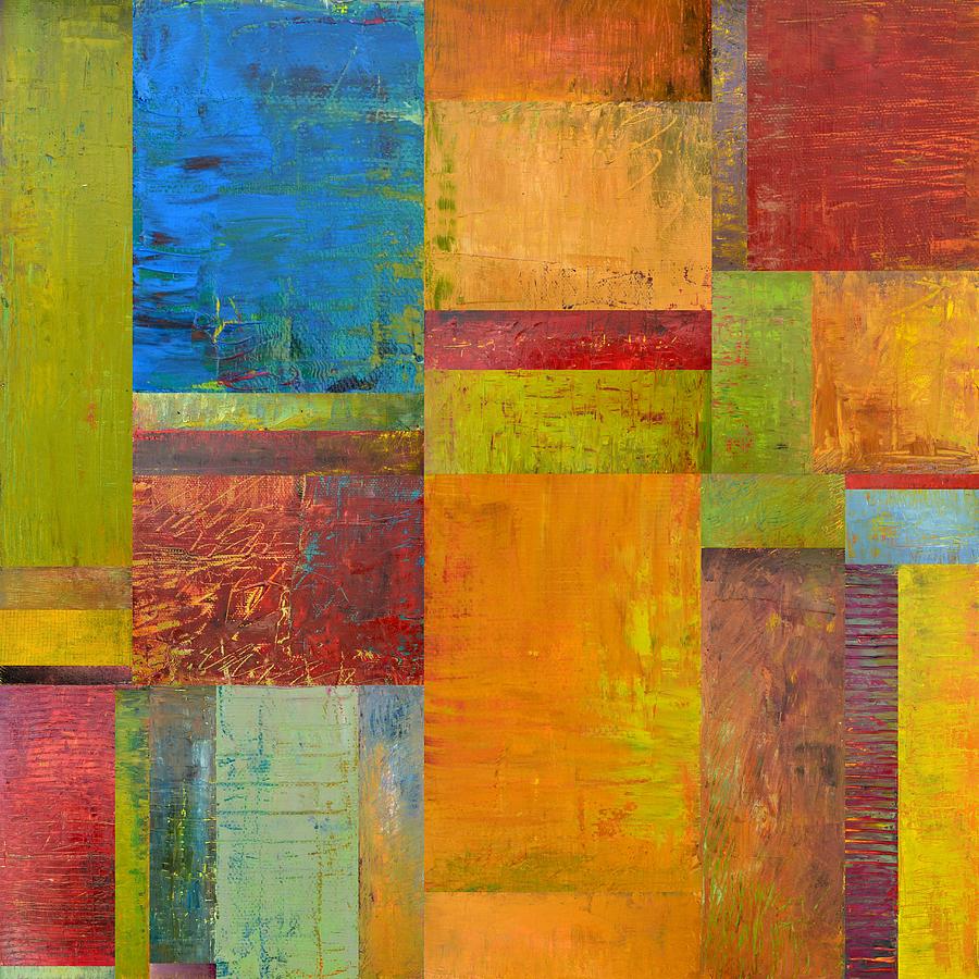Abstract Painting - Abstract Color Study Collage ll by Michelle Calkins