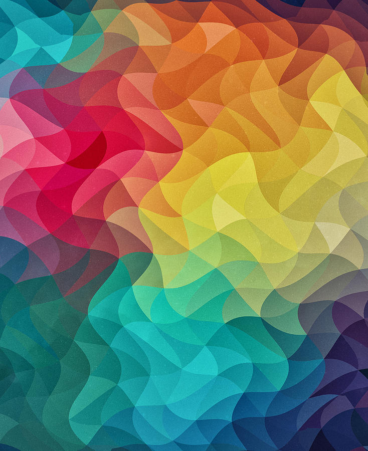 Abstract Color Wave Flash Digital Art
