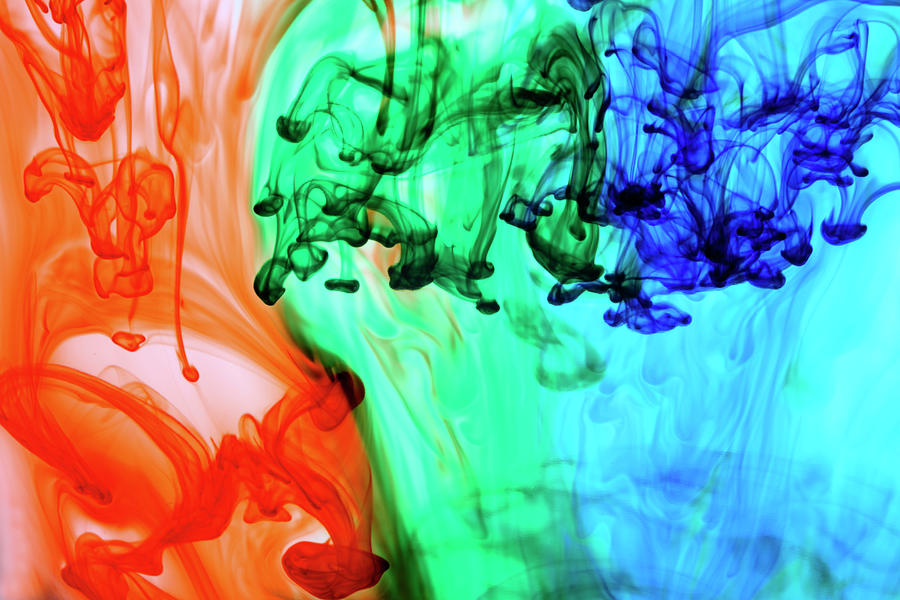 Abstract Colored Dye In Water Photograph by Thomas J Peterson